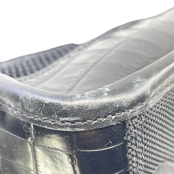 brighton black faux crocodile skin and red cloth pet carrier - Picture 13 of 14